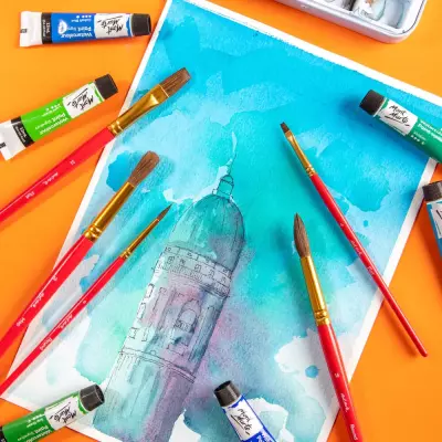 Mont Marte Gallery Series Oil Paint Brush Set Signature 5-Piece - 4