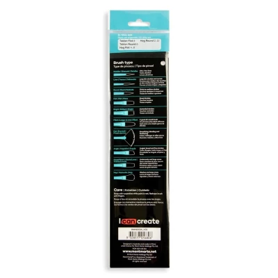 Mont Marte Gallery Series Oil Paint Brush Set Signature 6-Piece - 3