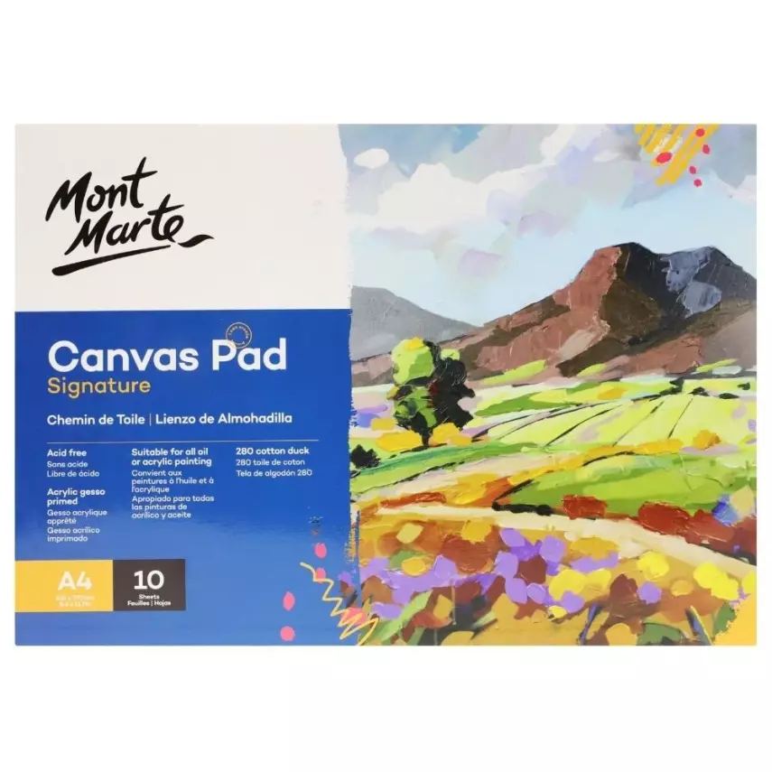 Mont Marte Kanvas Pad Blok Signature A4 10 Sayfa - 1