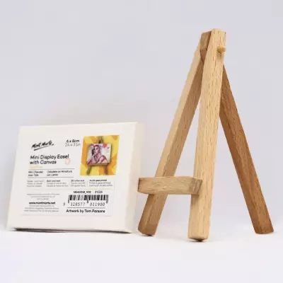 Mont Marte Mini Display Easel and 6x8 cm Pressed Canvas - 2
