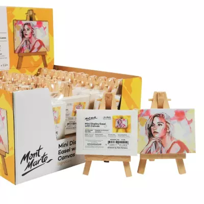 Mont Marte Mini Sergileme Şövalesi ve 6x8 cm Pres Tuval - 3