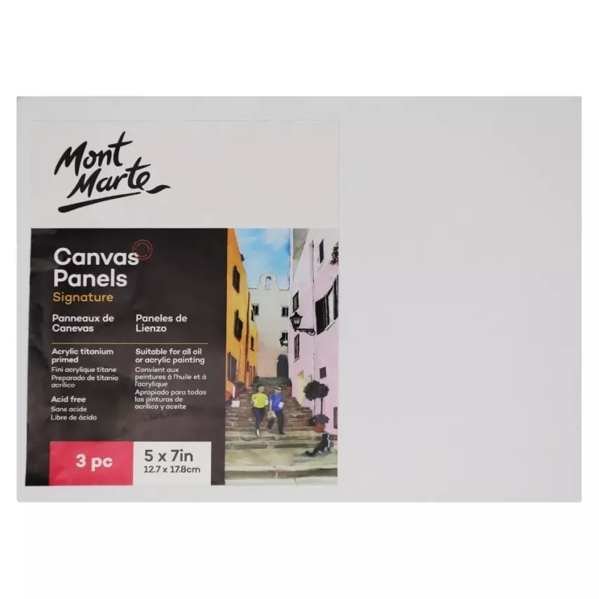 Mont Marte Pres Tuval 12.7x17.8 cm 3 mm 3'lü Paket - 1