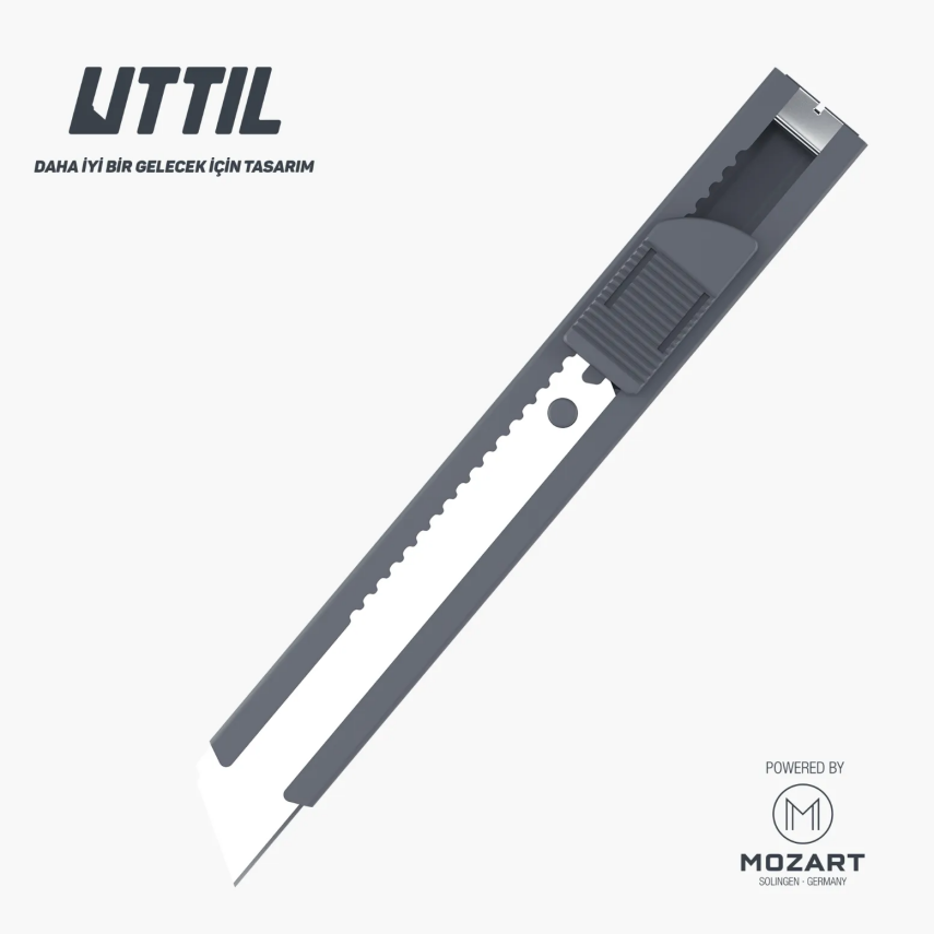 Mozart Uttil 18 mm Pocket Size Segmentless Utility Knife - 1