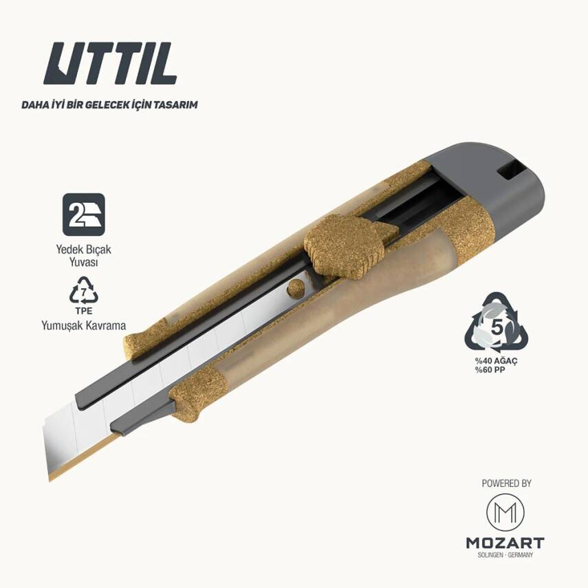 Mozart Uttil Aqua Natura Maket Bıçağı 18 mm - 2