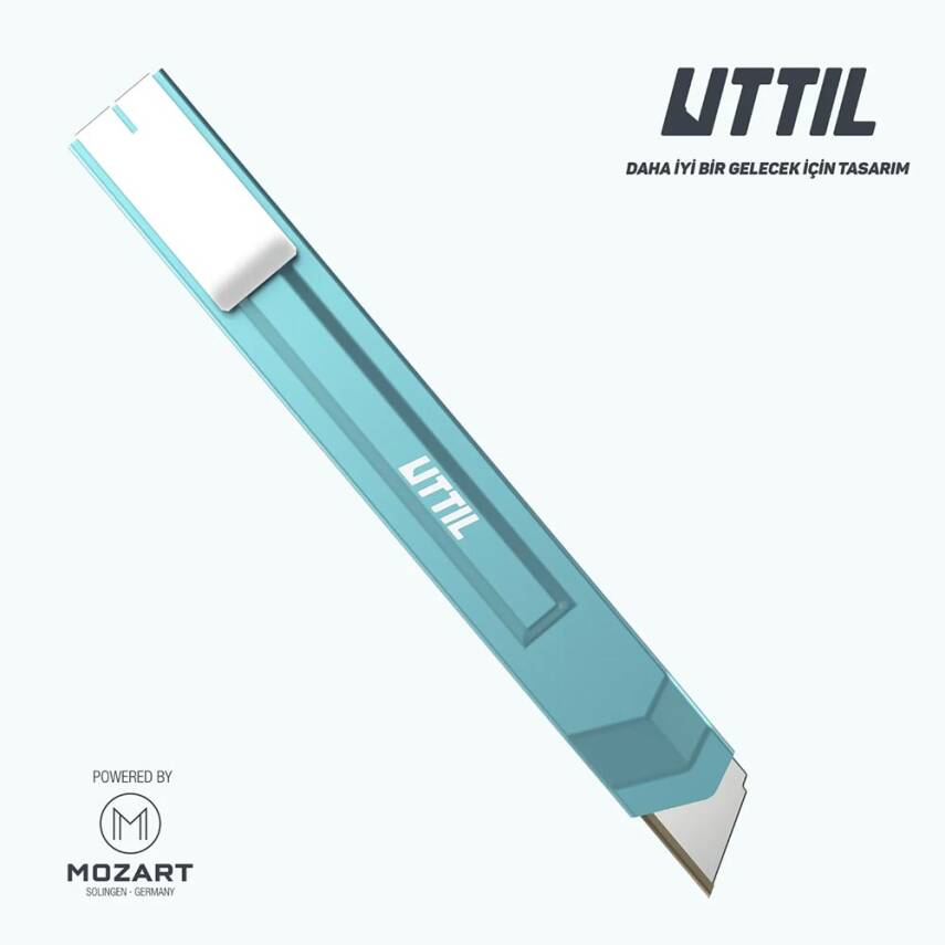 Mozart Uttil Maket Bıçağı Geniş Model Turkuaz - 4