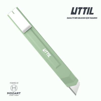 Mozart Uttil Maket Bıçağı Geniş Model Yeşil - 4