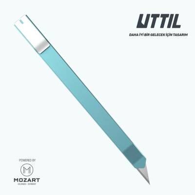 Mozart Uttil Maket Bıçağı İnce Model Turkuaz - 4