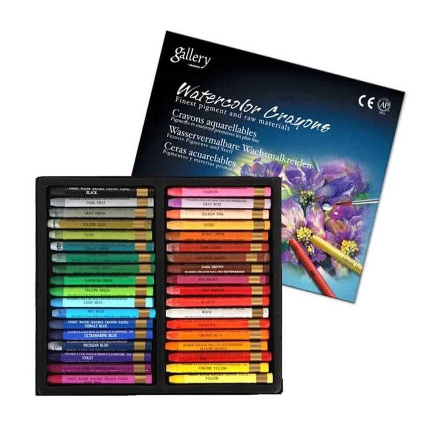 Mungyo 36-Piece Aquarel Pastel Cardboard Box - 1