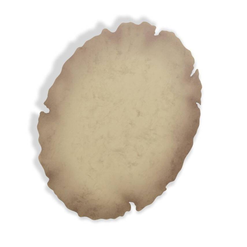 Natural Oval Burnt Paper | XL 30x42 - 1