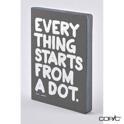 Nuuna Noktalı Premium Defter Everything Starts From A Dot  A5 120 gr 256 Sayfa (1)