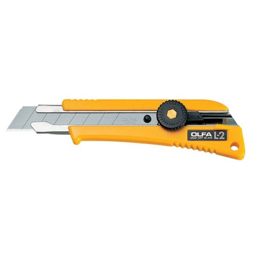 Olfa L-2 Multi-Purpose Non-Slip Rubber Handle Wide Utility Knife with Screw 18mm - 1