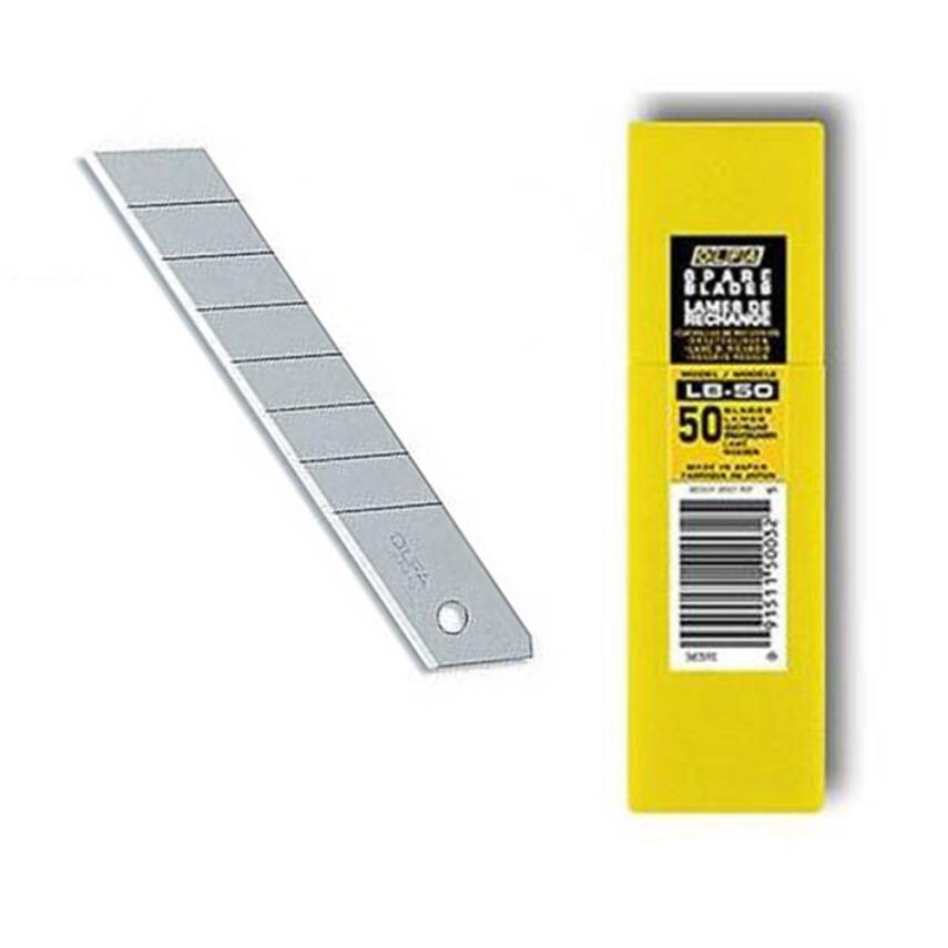 Olfa Lb-10 Geniş Maket Bıçağı Yedeği 50'Li Tüp - 1