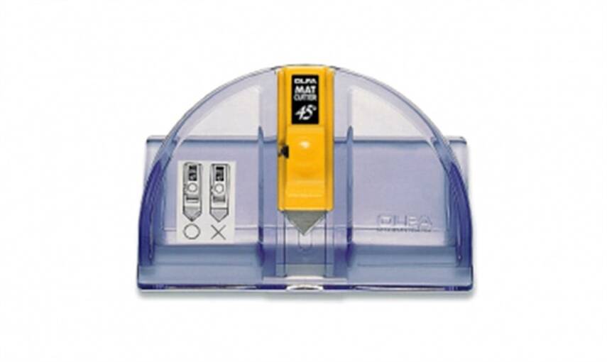 Olfa Mc-45 Mat Cutter 45 Degree Angled Utility Knife + 5 Spare - 1