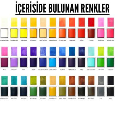 Pagos Özel Kutulu Suluboya Seti 36 Renk - 5