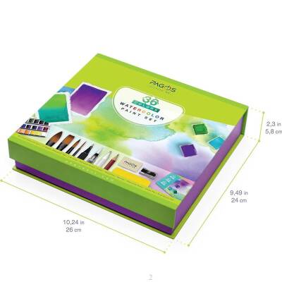Pagos Special Boxed Watercolor Set 36 Colors