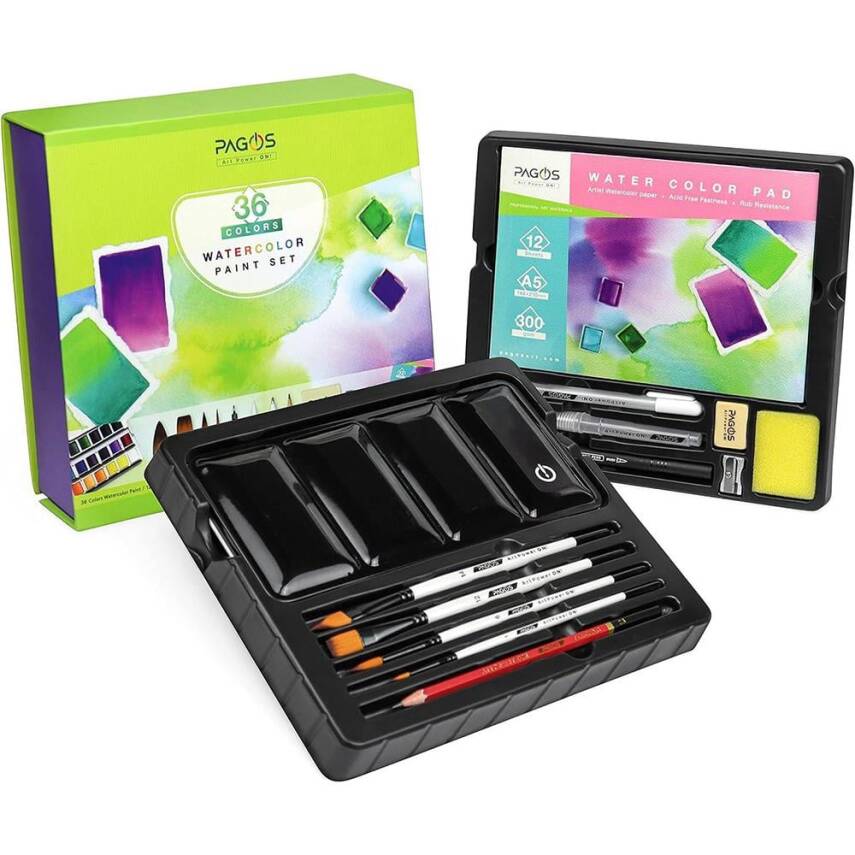 Pagos Special Boxed Watercolor Set 36 Colors - 4