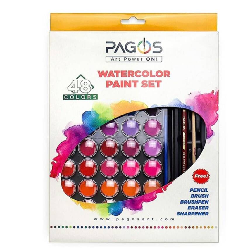 Pagos Watercolor Set 48 Colors - 1