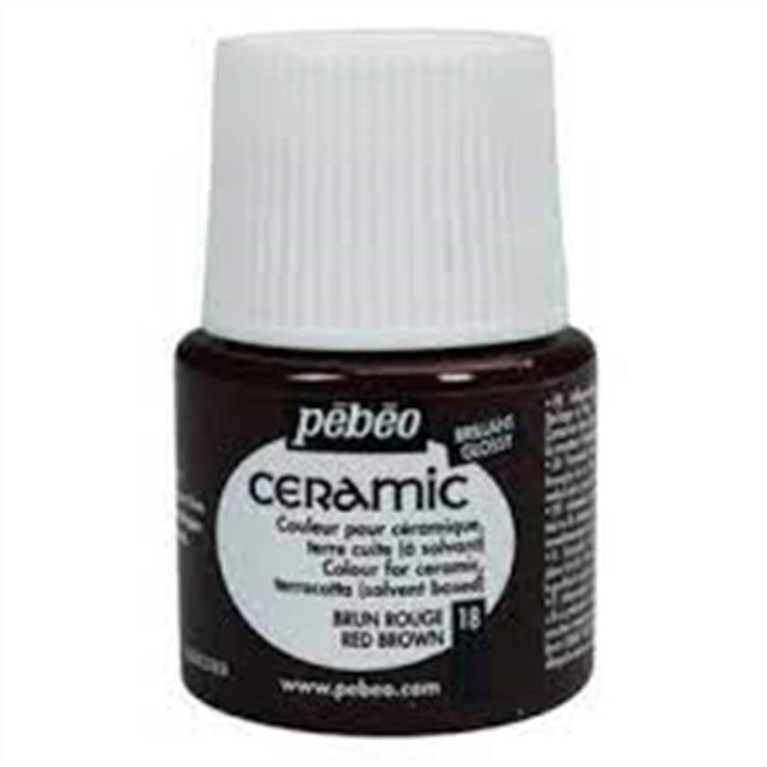 Pebeo Ceramic Paint 45 ml Red Brown - 1