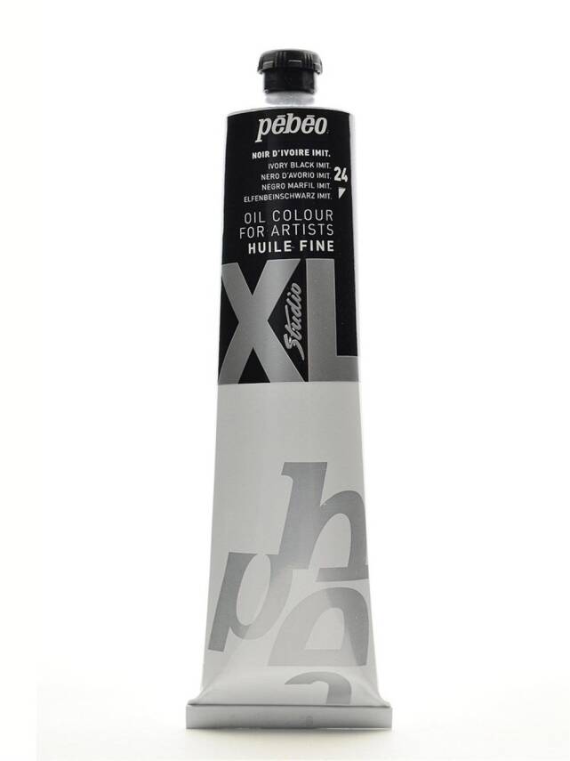 Pebeo Huile Fine XL 200 ml Oil Paint 24 - Ivory Black - 1