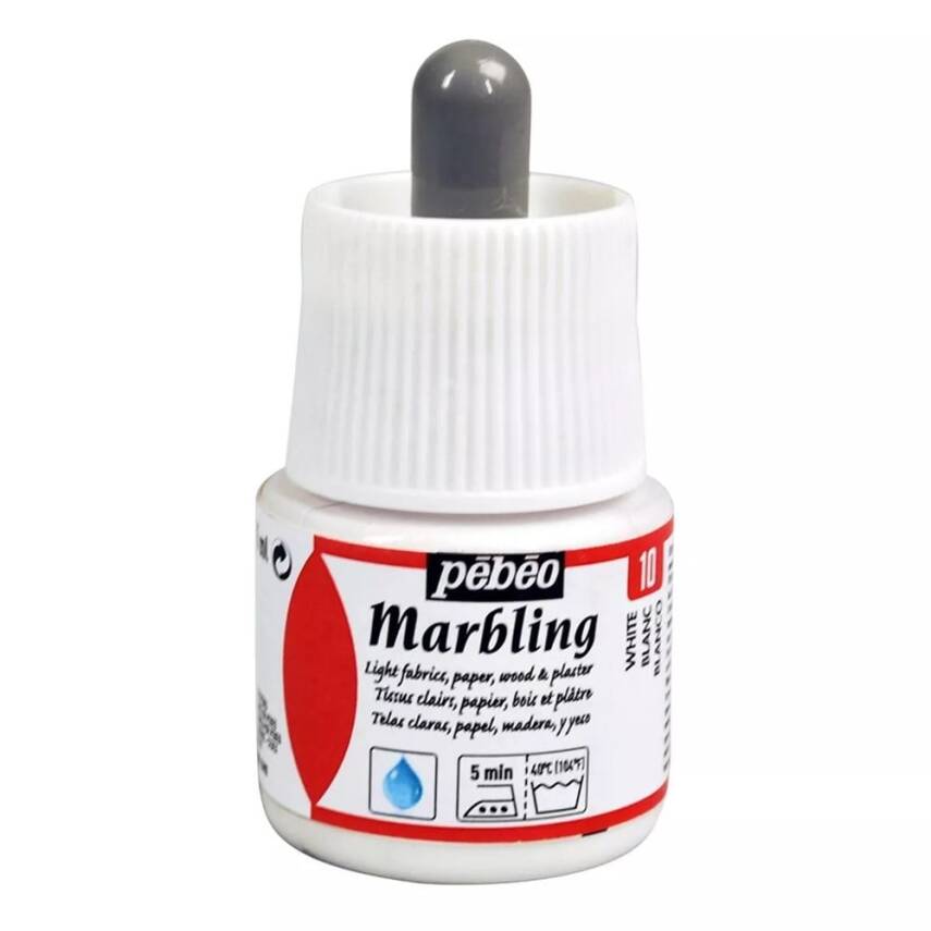 Pebeo Marbling Ebru Boyası 45 ml Şişe 10 White - 3