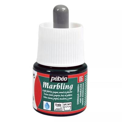 Pebeo Marbling Marbling Paint 45 ml Bottle 06 Emerald Green - 2