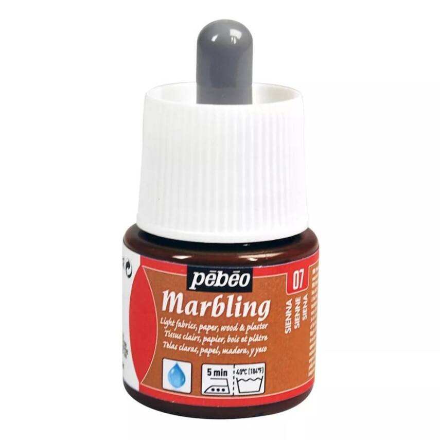 Pebeo Marbling Marbling Paint 45 ml Bottle 07 Sienna - 3