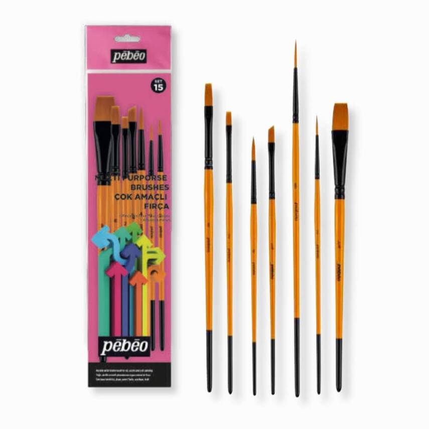 Pebeo Multi-Purpose 7-Piece Brush Set - 1