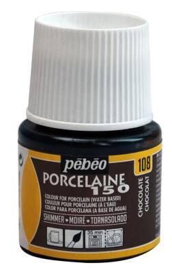 Pebeo Porcelaine 150 Fırınlanabilir Porselen Boyası 45 ml 108 Shimmer Chocolate
