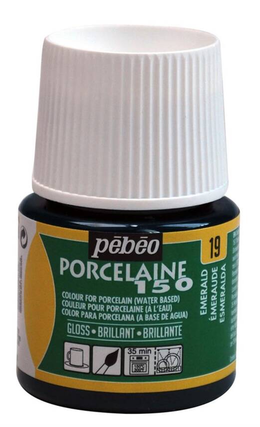 Pebeo Porcelaine 150 Fırınlanabilir Porselen Boyası 45 ml 19 Emerald - 1