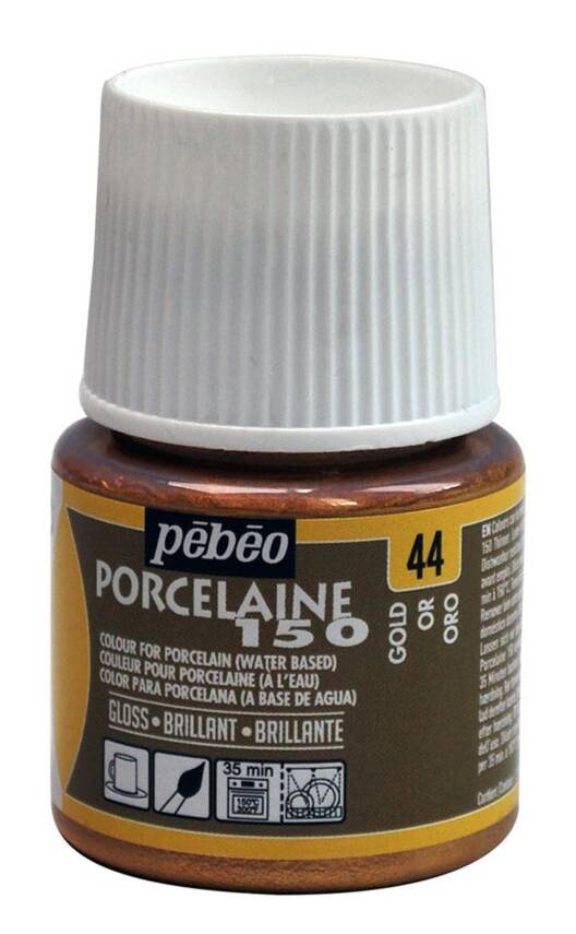 Pebeo Porcelaine 150 Fırınlanabilir Porselen Boyası 45 ml 44 Gold - 1