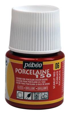 Pebeo Porcelaine 150 Fırınlanabilir Porselen Boyası 45 ml Scarlet Red