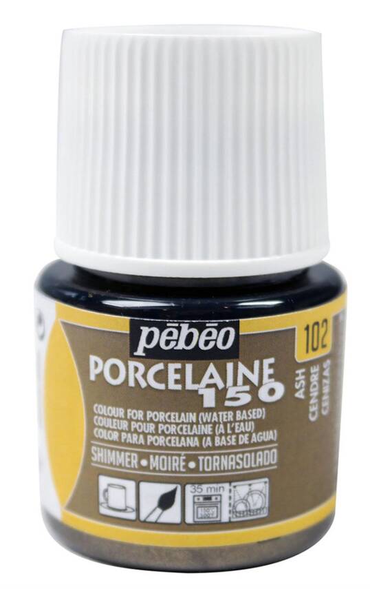 Pebeo Porcelaine Paint 45 ml 102 Shimmer Ash - 1