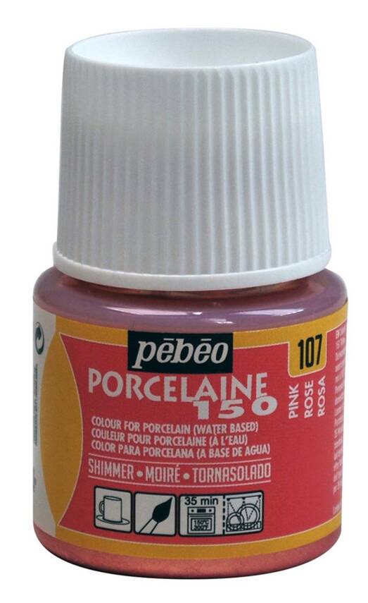 Pebeo Porcelaine Paint 45 ml 107 Shimmer Pink - 1