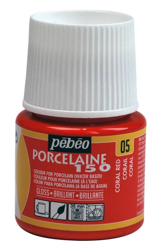 Pebeo Porcelaine Paint 45 ml Coral Red - 1