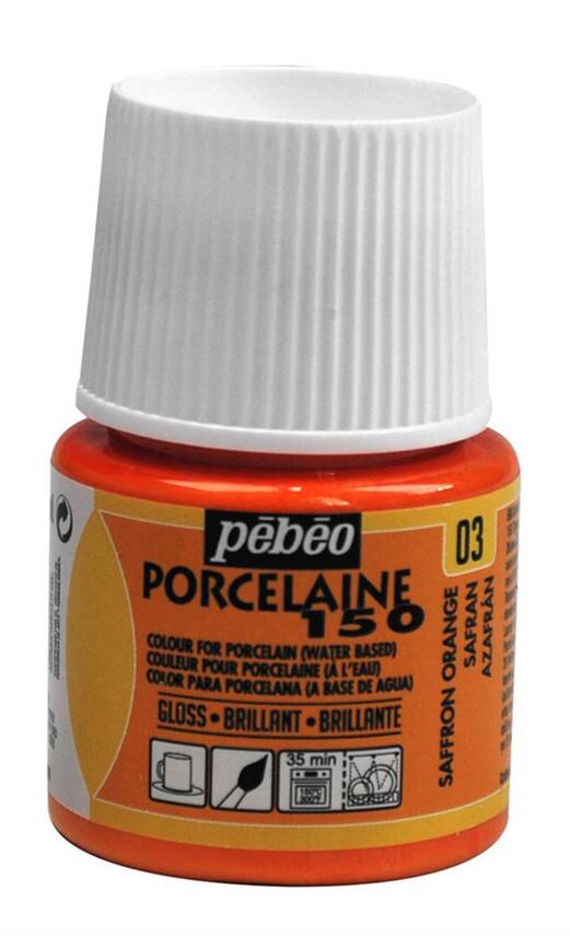 Pebeo Porcelaine Paint 45 ml Saffron Orange - 1