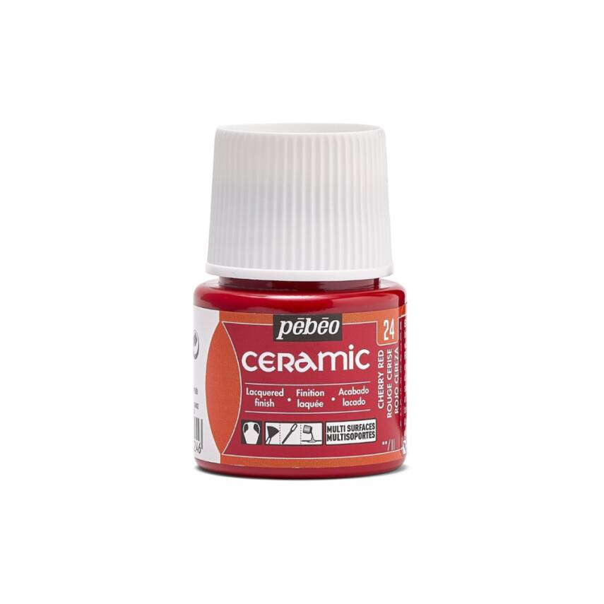 Pebeo Seramik Boyası 45 ml Cherry Red - 1
