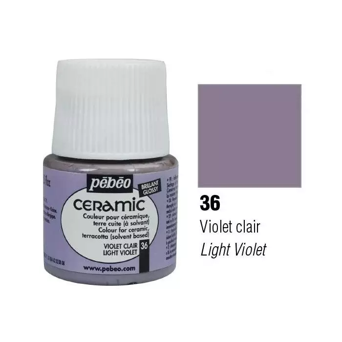 Pebeo Seramik Boyası 45 ml Light Violet - 1