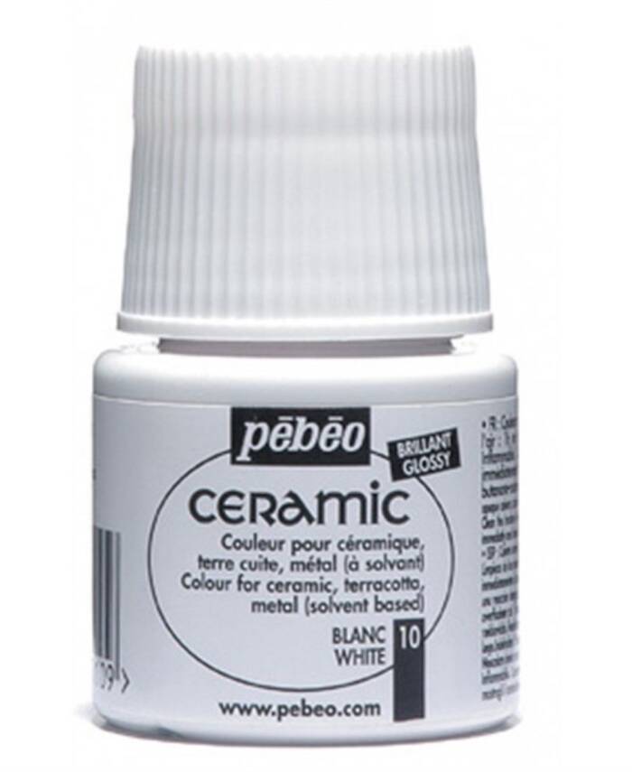 Pebeo Seramik ve Cam Boyası 45 ml White - 1