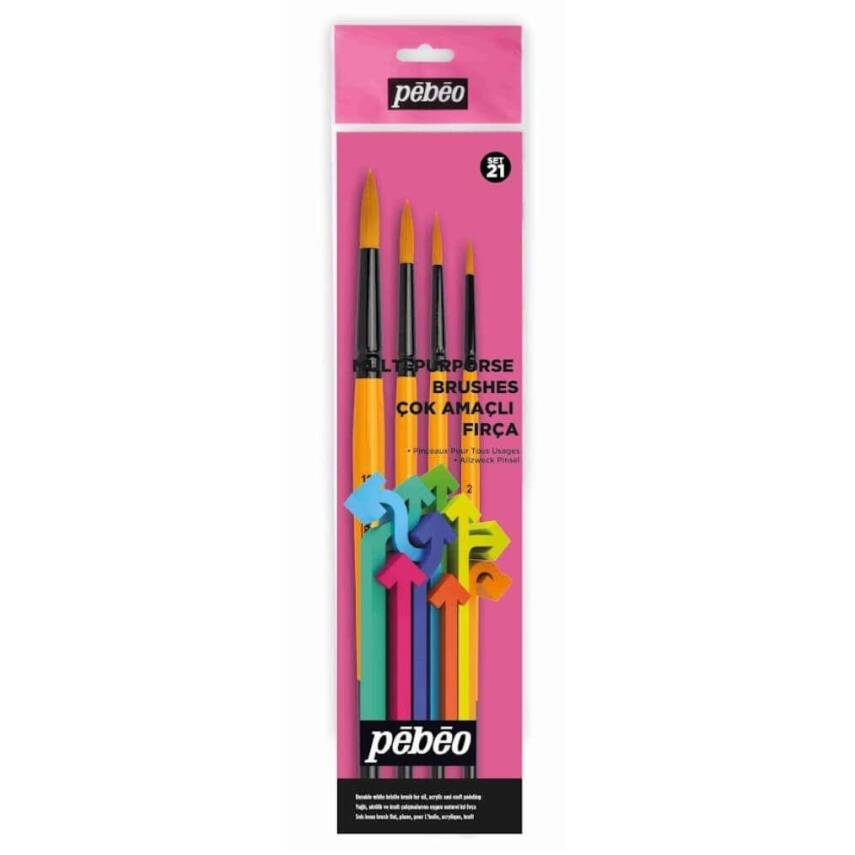 Pebeo Set-21 4-Piece Brush Set - 1