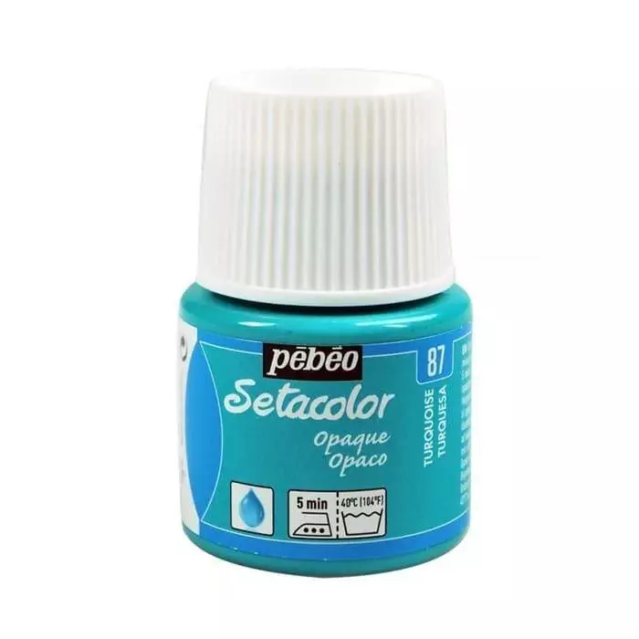 Pebeo Setacolor Opaque Fabric Paint 45 ml Turquoise - 1