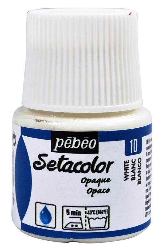 Pebeo Setacolor Opak Kumaş Boyası Opak 45 ml Blanc Titane - 1