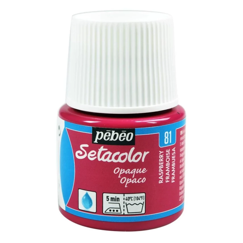 Pebeo Setacolor Opaque Fabric Paint 45 ml Rasberry - 1