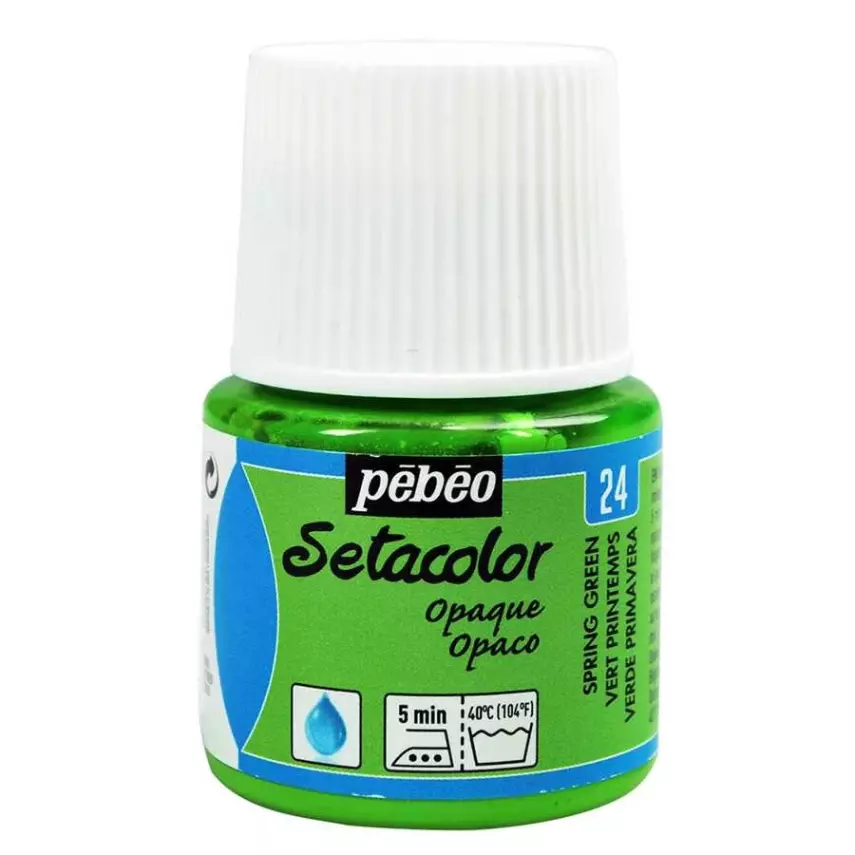 Pebeo Setacolor Opaque Fabric Paint 45 ml Vert Printemps - 1