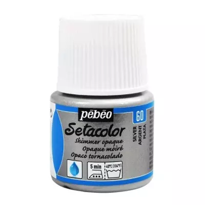 Pebeo Setacolor Opaque Fabric Paint 45 ml YD Argent Moire