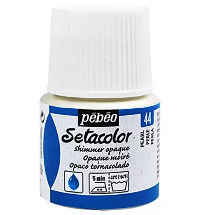 Pebeo Setacolor Opaque Fabric Paint 45 ml YD Perle Moire - 1