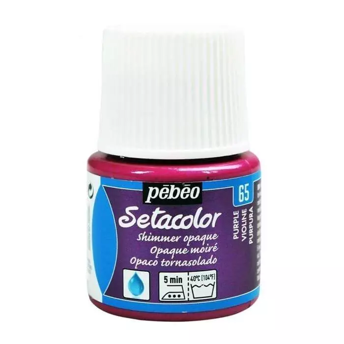 Pebeo Setacolor Opaque Fabric Paint 45 ml YD Violine Moire - 1