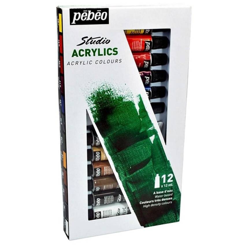 Pebeo Studio Xl Acrylic Paint Set 12x12ml - 1