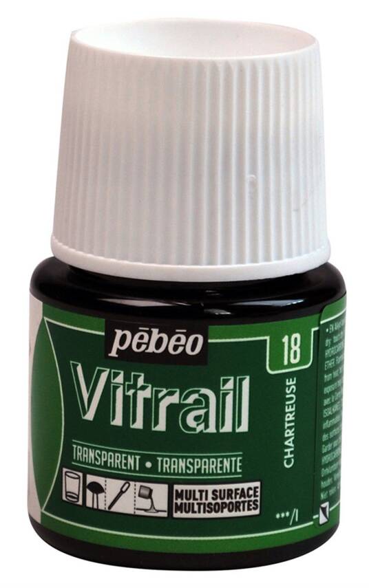 Pebeo Vitrail Cam Boyası 45 ml 18 Chartreuse - 1