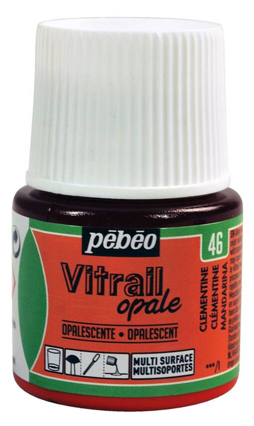 Pebeo Vitrail Cam Boyası 45 ml 46 Opak (Örtücü) Clementine - 1