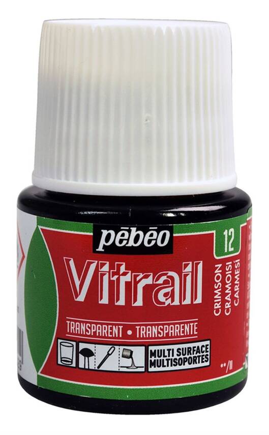 Pebeo Vitrail Glass Paint 45 ml 12 Crimson - 1